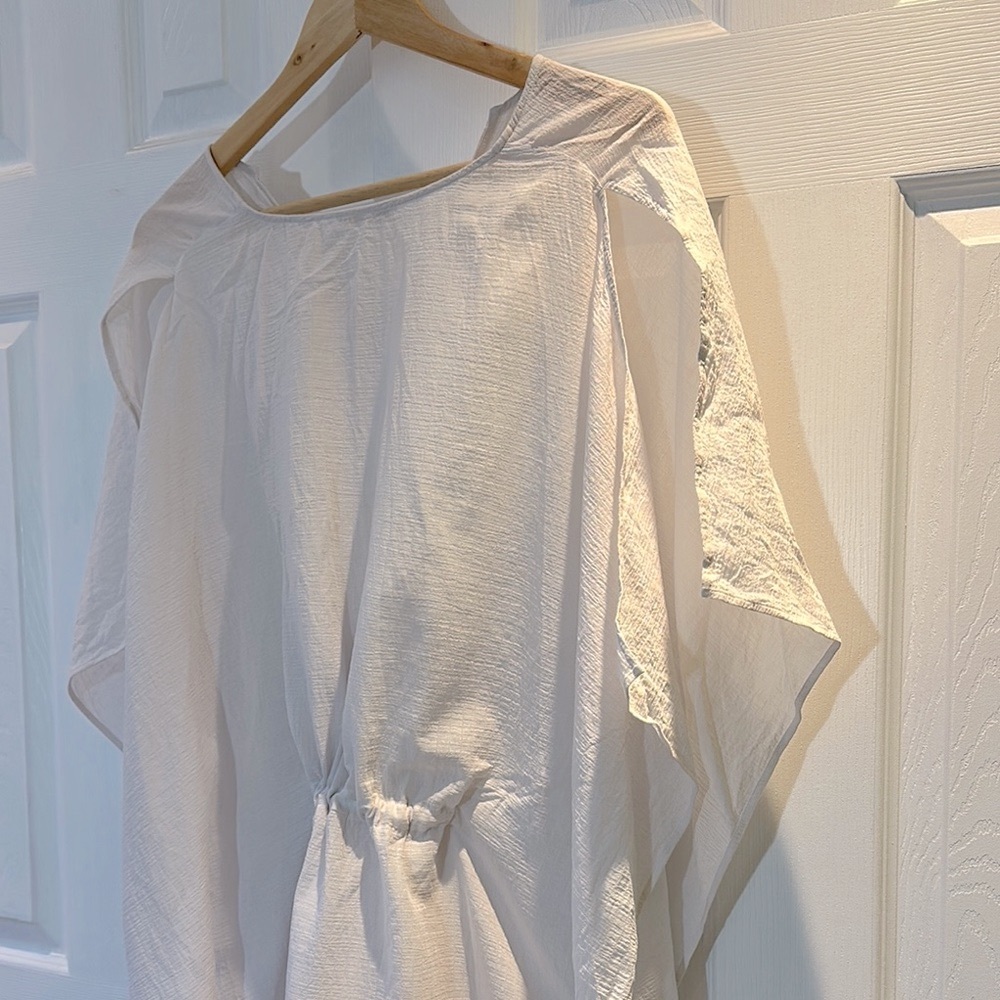 COS Swim Coverup Elegant Sheer White Kaftan Dress - Picture 7 of 7